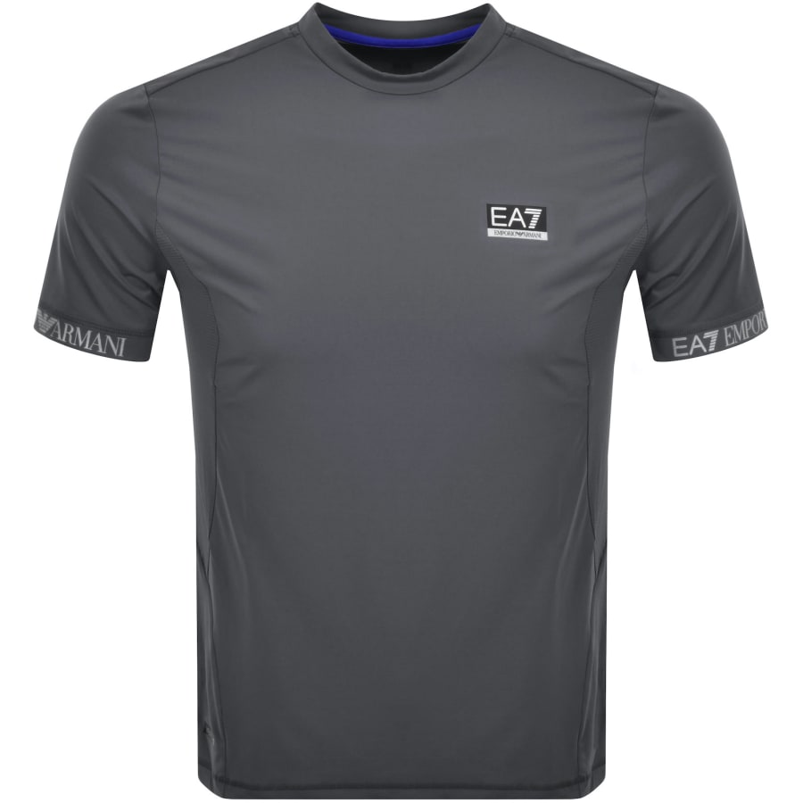 Grey ea7 t shirt best sale